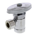 Product Image of 3/8" FIP x 3/8" O.D. Compr. Angle Stop Valve, Lead Free (Chrome Plated)