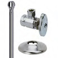 Product Image of 1/2" FIP x 3/8" OD Compression Faucet Supply Kit - Angle Stop, 12" Length (Chrome)
