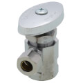 Product Image of 1/2" FIP x 3/8" O.D. Compr. Angle Stop Valve, Brass Stem, Lead Free (Chrome)