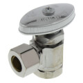 Product Image of 1/2" FIP x 1/2" OD Compression Multi-Turn Angle Stop Valve, Lead Free (Chrome)