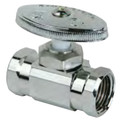Product Image of 3/8" FIP x 3/8" FIP Multi-Turn Straight Stop Valve, Lead Free (Chrome)