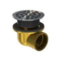 Product Image of 2" Brass Round Side Outlet Shower Drain (Matte Black)