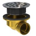 Product Image of 1-1/2" Brass Round Side Outlet Shower Drain for Molded Bases (Matte Black)