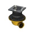 Product Image of 2" Brass Square Side Outlet Shower Drain for Tile Bases (Stainless Steel)