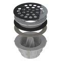 Product Image of 2" Testable PVC Round Shower Drain for Molded Bases (Stainless Steel)