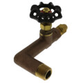 1/2" x 3/8" Oil Tank Valve, MIP x Flare, 125 psi