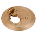 Product Image of 5-3/4" Dia. One-Piece Brass Carpet Plate for Flush Service Floor Boxes