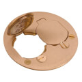 Product Image of 4" Dia One-Piece Brass Cover Plate for Flush Service Floor Boxes