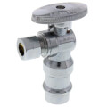 Product Image of 1/2" Press x 3/8" OD Compression Quarter Turn Angle Stop Valve, Lead Free (Chrome Plated)