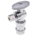 Product Image of 1/2" Press x 1/4" OD Compression Quarter Turn Angle Stop Valve, Lead Free (Chrome Plated)