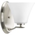Product Image of Bravo 1 Light Brushed Nickel Etched Glass Modern Bath Vanity Light