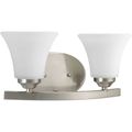 Product Image of Adorn 2 Light Brushed Nickel Etched Glass Traditional Bath Vanity Light