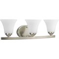 Product Image of Adorn 3 Light Brushed Nickel Etched Glass Traditional Bath Vanity Light
