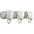 Product Image of Gather 3 Light Brushed Nickel Etched Glass Traditional Bath Vanity Light