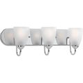 Product Image of Gather 3 Light Polished Chrome Etched Glass Traditional Bath Vanity Light