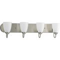 Product Image of Gather 4 Light Brushed Nickel Etched Glass Traditional Bath Vanity Light