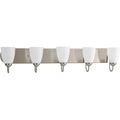 Product Image of Gather 5 Light Brushed Nickel Etched Glass Traditional Bath Vanity Light