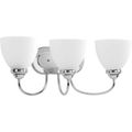 Product Image of Heart 3 Light Polished Chrome Etched Glass Farmhouse Bath Vanity Light