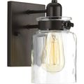 Product Image of Calhoun 1 Light Antique Bronze Clear Glass Farmhouse Bath Vanity Light