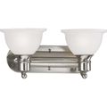 Product Image of Madison 2 Light Brushed Nickel Etched Glass Traditional Bath Vanity Light