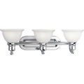 Product Image of Madison 3 Light Polished Chrome Etched Glass Traditional Bath Vanity Light