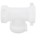 Product Image of 1-1/2" White Plastic 3 Way Slip Joint Tee w/ 1-1/4" Washer