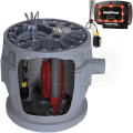 Product Image of 1/2 HP Sewage Pump System - 115v - 2" Discharge - 24" x 24" Basin w/ ALM-2 & Vertical Float