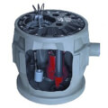 Product Image of 4/10 HP Sewage Pump System - 115v - 3" Discharge - 24" x 24" Basin w/  ALM-2-EYE