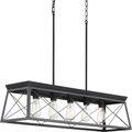 Product Image of Briarwood 5 Light Textured and Cerused Black Farmhouse Style Linear Island Chandelier Light