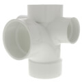 Product Image of 3" PVC DWV Sanitary Tee w/ 2" R and L Side Inlets
