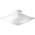Product Image of 12" Square Glass 2 Light Close-to-Ceiling