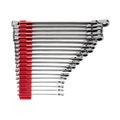 Product Image of Long Fixed/Flex Head 12-Point Ratcheting Box End Wrench Set with Modular Organizers, 19-Piece (6-24 mm)