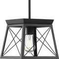 Product Image of Briarwood 1 Light Textured and Cerused Black Farmhouse Style Hanging Mini-Pendant Light