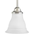 Product Image of Trinity 1 Light Brushed Nickel Etched Glass Traditional Mini-Pendant Light