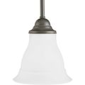 Product Image of Trinity 1 Light Antique Bronze Etched Glass Traditional Mini-Pendant Light