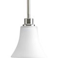 Product Image of Joy 1 Light Brushed Nickel Etched Glass Traditional Mini-Pendant Light