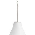 Product Image of Bravo 1 Light Brushed Nickel Etched Glass Modern Mini-Pendant Light