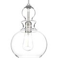 Product Image of Staunton 1 Light Brushed Nickel Clear Glass Global Pendant Light