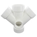 Product Image of 3" PVC DWV Double Wye w/ 2" Side Inlet