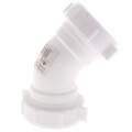 Product Image of 1-1/2" x 1-1/2" 45° Double Slip Joint Elbow - White