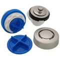 Product Image of True Blue PVC Full Kit w/ Uni-Lift Stopper, Test Kit & Finished Drain Spud (Brushed Nickel)