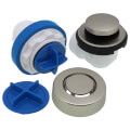 Product Image of True Blue PVC Half Kit w/ Touch Toe Stopper, Test Kit & Finished Drain Spud (Brushed Nickel)