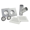 Product Image of Panasonic Installation Kit for In-line Fans & ERVs, 6"-to-4" Duct Double Inlet with 2 Grilles & Y-Adaptor, PC-NLF64D