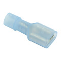 1/4" Tab Blue Push-On Fully Insulated Nylon FM Disconnect - 16-14 AWG (Blister Pack of 100)