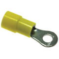 Product Image of #8 Stud Yellow Vinyl Insulated Ring Terminal - 12-10 AWG (Blister Pack of 14), PD455620