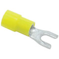 Product Image of #8 Stud Yellow Vinyl Insulated Spade Terminal - 12-10 AWG (Blister Pack of 14), PD455622