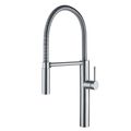 Product Image of Pescara 16.5" Single Handle Semi-Pro Kitchen Faucet with Magnetic Sprayer Dock (Stainless Steel), PES-SP-304