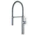 Product Image of Pescara 22" Single Handle Semi-Pro Kitchen Faucet with Magnetic Sprayer Dock (Stainless Steel), PES-SPX-304