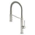 Product Image of Bruton Culinary 1-Handle Pull-Down Kitchen Faucet (Stainless Steel), GT529-BRUS