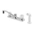 Product Image of Pfirst 2-handle Kitchen Faucet w/ White Side Spray , G135-4100 (Polished Chrome)